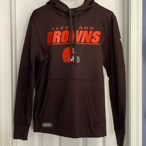 Men’s Cleveland Browns New Era combine authentic brown hoodie sweatshirt.